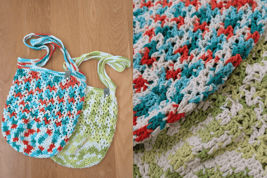 Hold My Haul Market Bag - Free V-Stitch Bag Crochet Pattern