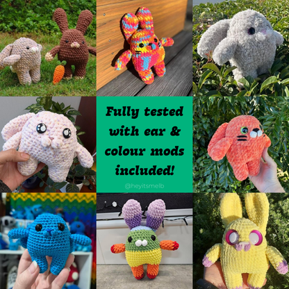 Blob Bunny - Crochet Pattern [PDF Pattern]