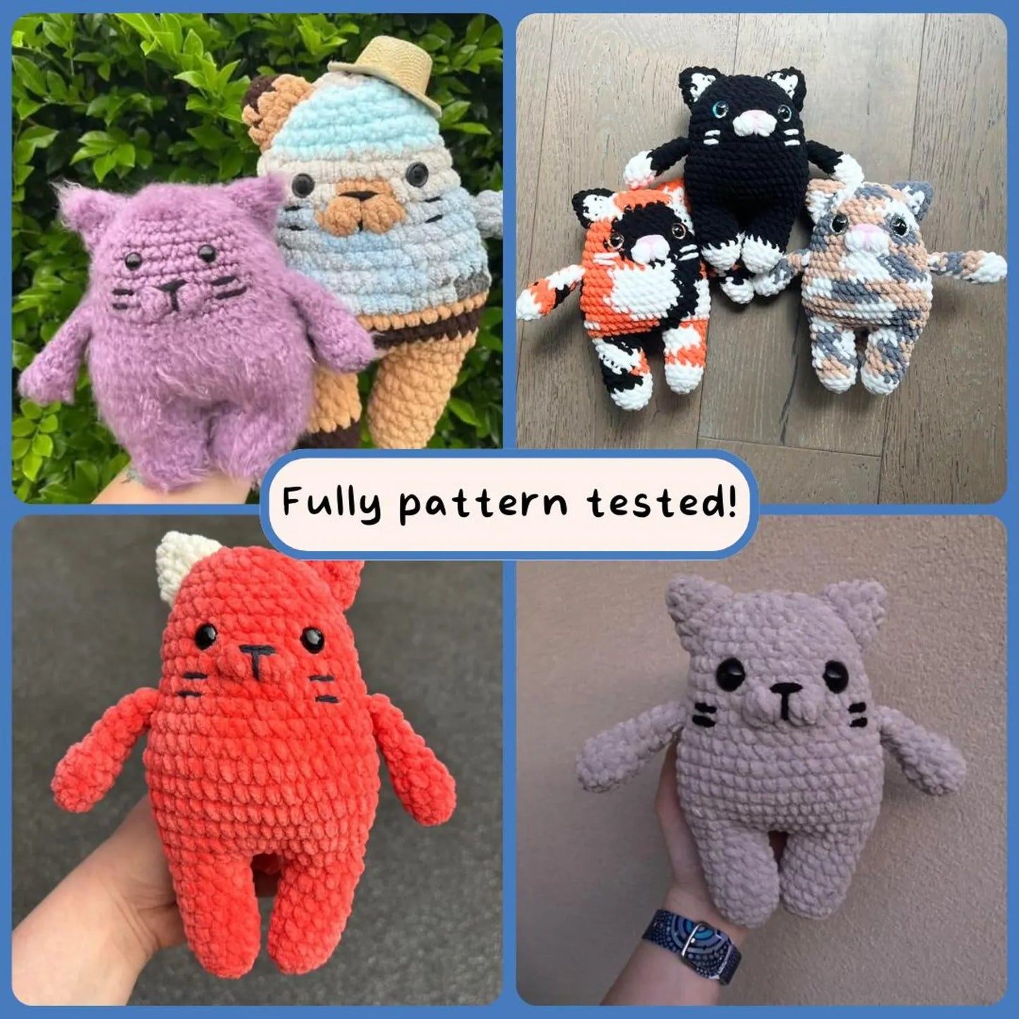 Blob Cat - Crochet Pattern [PDF Pattern]