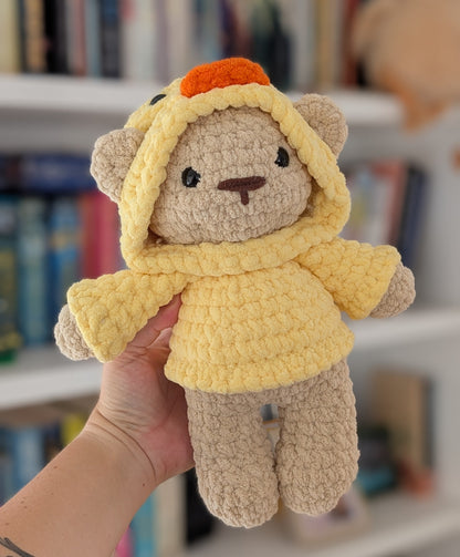 Hoodie Bear in Duck Outfit