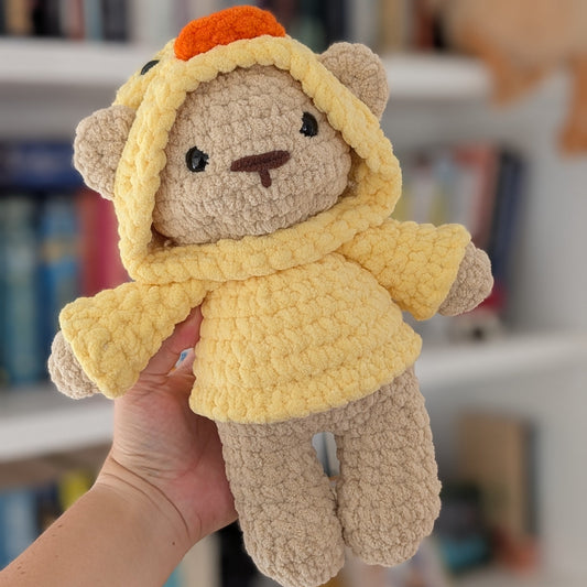 Hoodie Bear in Duck Outfit