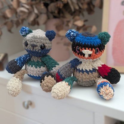 Scrappy Bear Crochet Plush Toy